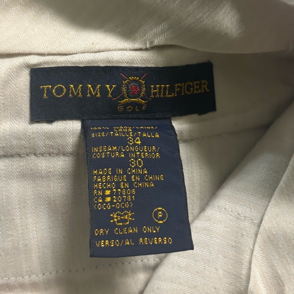 Tommy Hilfiger Cream and Black Trousers - Picture 2 of 4